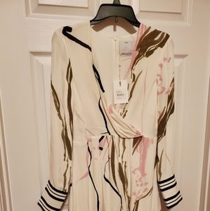 C/MEO Collective Been There White Scarf Wrap dress
